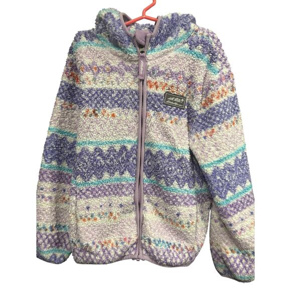 Purple and Blue Fleece Jacket - Eddie Bauer - S (7/8) - Picture 1 of 4
